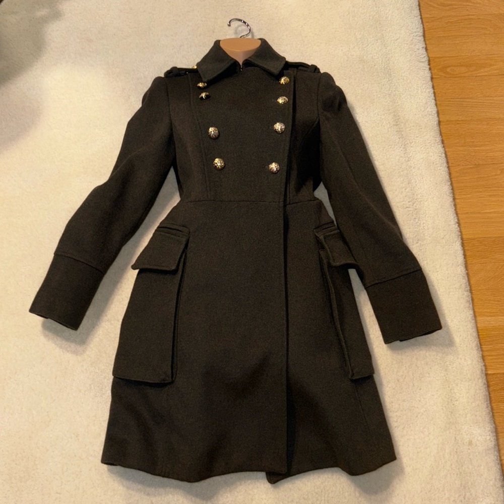 ❄️🥶Zara Military inspired Premium Tailored Long Wool Blend Coat